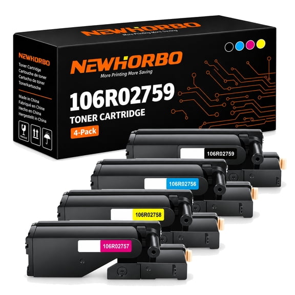 106R02759 Series Compatible Toner Cartridges 4 Pack for Xerox Phaser 6020 6022 WorkCentre 6025 6027
