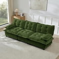 thumbnail image 1 of 107.8'' Modular Sectional Sofa, Chenille 3-Seater Sofas, Comfy Cloud Couches for Living Room, Modern Tufted Back Couch, Pillow Arms, for Small Spaces, Apartment, Offices, Green, 1 of 11