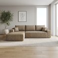 thumbnail image 1 of 107" Cloud Sectional Couch with L-Shape Chaise in Camel Plush Corduroy, 1 of 8