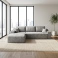 thumbnail image 1 of 107" Cloud Sectional Sofa with L-Shape Chaise in Plush Grey Corduroy, 1 of 8