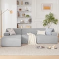 thumbnail image 1 of 107” Modular Sectional Sofa, Modern Sofa Couch for Living Room, High Density Sponges Cloud Couch Sectional, L-Shape Couches for Living Room, LightGrey, 1 of 8