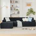 thumbnail image 1 of 107” Modular Sectional Sofa, Modern Sofa Couch for Living Room, High Density Sponges Cloud Couch Sectional, L-Shape Couches for Living Room, Black, 1 of 10