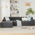 thumbnail image 1 of 107” Modular Sectional Sofa, Modern Sofa Couch for Living Room, High Density Sponges Cloud Couch Sectional, L-Shape Couches for Living Room, Darkgrey, 1 of 10