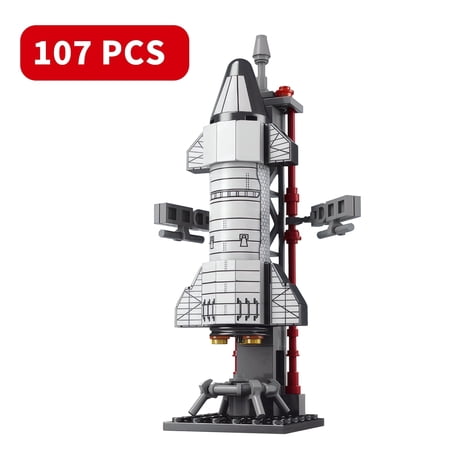 107 PCS Space Building Block Toys Set, STEM Educational Toy, Space Exploration Shuttle Gift for Ages 6+
