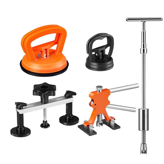 107 Piece Paintless Dent Clear Kit with Glue Puller, Bridge Puller, Slide Hammer, Suction Cup for Hail Damage, Door Dings