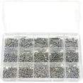 thumbnail image 1 of 1070pcs Wood Screws Assortment Kit Phillips Tips Wood Screws Set Screws Flat Head Assorted Screws M2 X 4/5/6/8/10/12/16/20 Carbon Steel Nickel Plated, 1 of 8