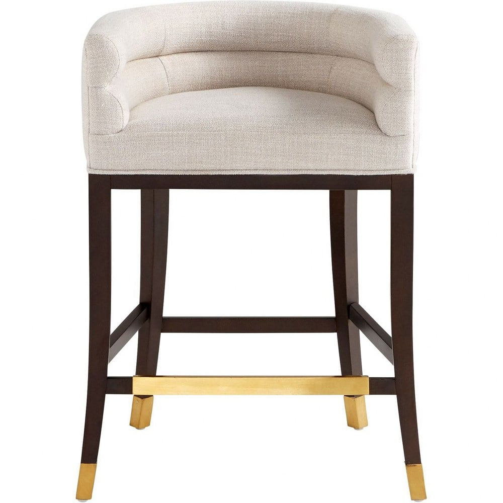 Zorro Fog Contemporary 33'' Counter Stool with Golden Accents