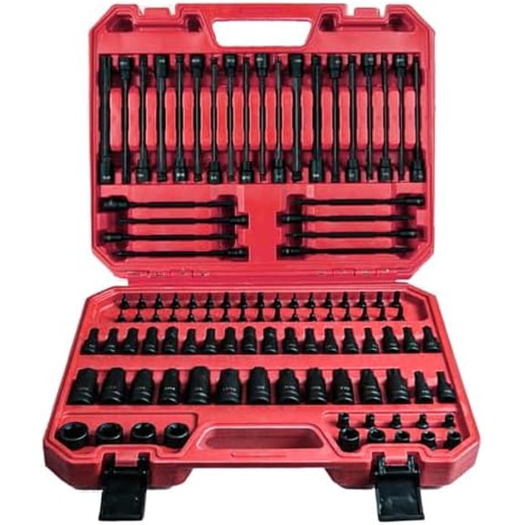 107PCS Allen and Torx bit socket set, 1/4", 3/8" and 1/2" Drive,Extra long torx/Tamper proof torx/Hex/Ball End Hex,SAE/Metric socket set, S2 Alloy steel bits$$Tools & Hardware Other
