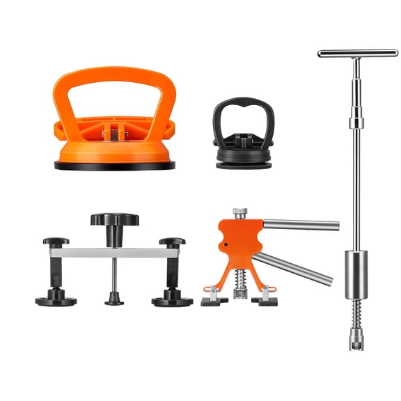 107PCS Paintless Dent Removal Kit, T-Bar Puller Suction Cup & Bridge Lifter for Auto Hail Damage & Dents