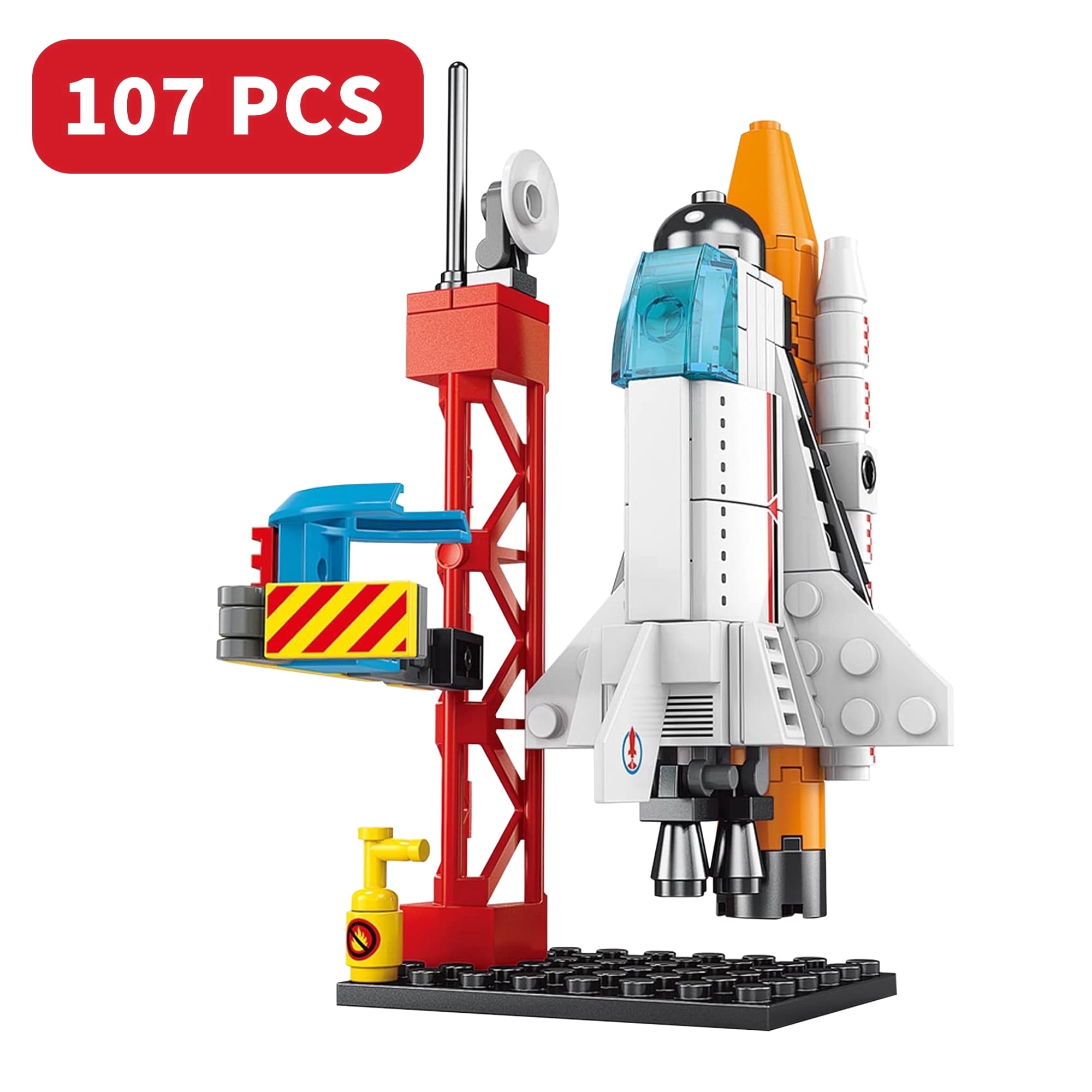 107PCS Space Exploration Shuttle Toys, Spaceship Fire Arrow Launch Center Toy Set Building Blocks Toys Kit Gifts for Age 6+ Boys Kids