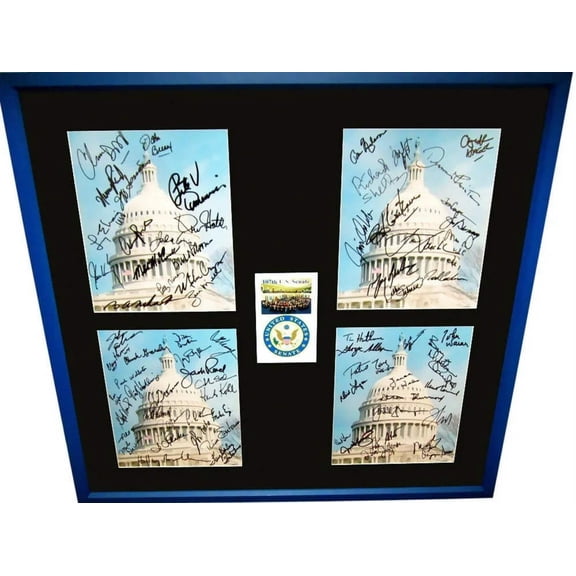 107th US Senate autographed 8x10 photos framed Hillary Clinton Ted Kennedy John McCain JSA