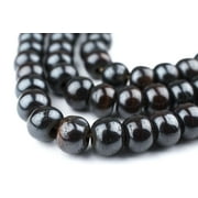 108 10mm Dark Brown Bone Mala Beads - Handmade Fair Trade Nepal Prayer Rosary Beads Necklace for Mediation, Yoga, Jewelry Making, Crafts - The Bead Chest