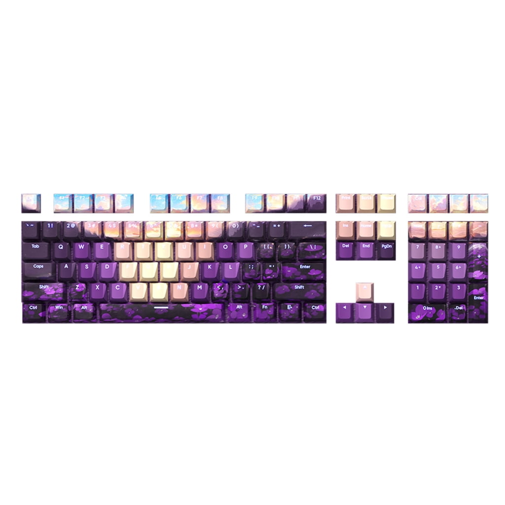 108/135Keys PBT Keycaps Customs Valley Keycap Set Front Print Backlit ...