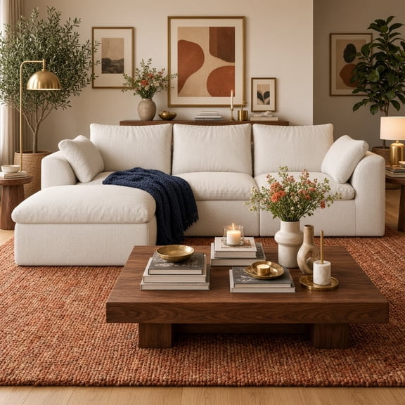 108.3" L-Shaped 3-Seat Modular Sectional Sofa with Single Chaise, Oversized Deep-Seat Corner Couch, Vacuum Compressed Tool-Free Assembly, Textured Woven Fabric Large Sofa for Living Room, White