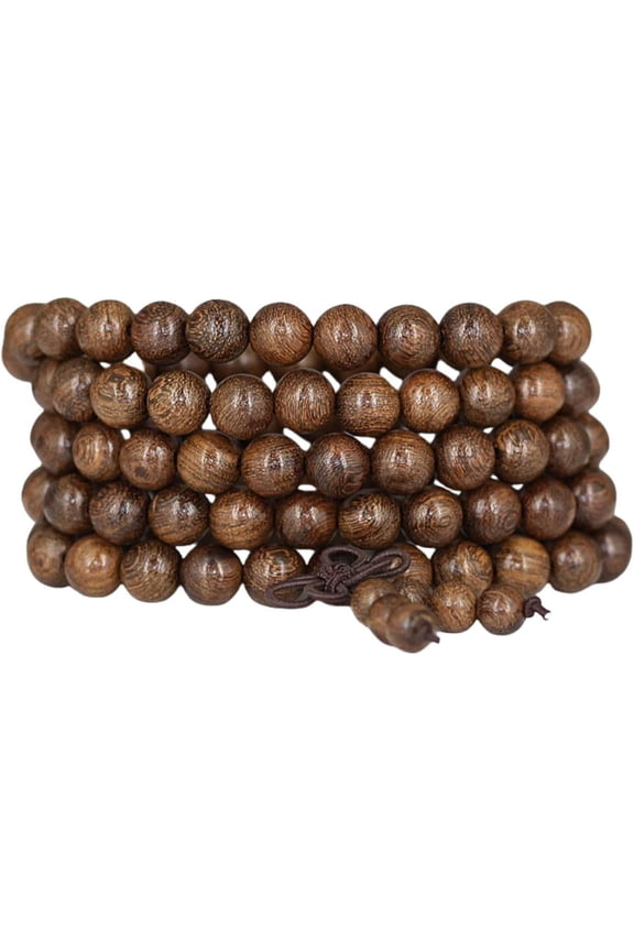 108 8mm Wooden Mala Necklace Bracelet for Men and Women, Prayer Meditation Buddhist or Wear Jewelry, for Gifts for Yourself or Friends and Family.