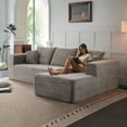 thumbnail image 1 of Cubente 108" Modular Sectional Sofa, Cloud Couch with 3 Deep Seat, Indoor Modern L-Shape Sofa Couch, Boneless Couch Compressed Sofa for Living Room Bedroom, 1 of 9