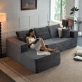 thumbnail image 1 of Cubente 108" Modular Sectional Sofa, Cloud Couch with 3 Deep Seat, Indoor Modern L-Shape Sofa Couch, Boneless Couch Compressed Sofa for Living Room Bedroom, 1 of 9