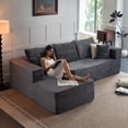thumbnail image 1 of Cubente 108" Modular Sectional Sofa, Cloud Couch with 3 Deep Seat, Indoor Modern L-Shape Sofa Couch, Boneless Couch Compressed Sofa for Living Room Bedroom, 1 of 10