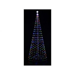 Projectretro Lighting 6.8Ft Multicolor Outdoor Christmas Light Show Cone  Tree With Bluetooth App & Remote Control, DIY LED Outdoor Christmas  Decoration 