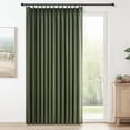 thumbnail image 1 of 108 Inch Pinch Pleated Linen Curtains 1 Panels,Olive Green Semi Sheer Curtains with Pleated Hooks Back Tab for Track System,Extra Long 9ft Curtain for Living Room Bedroom,72x108, 1 of 17
