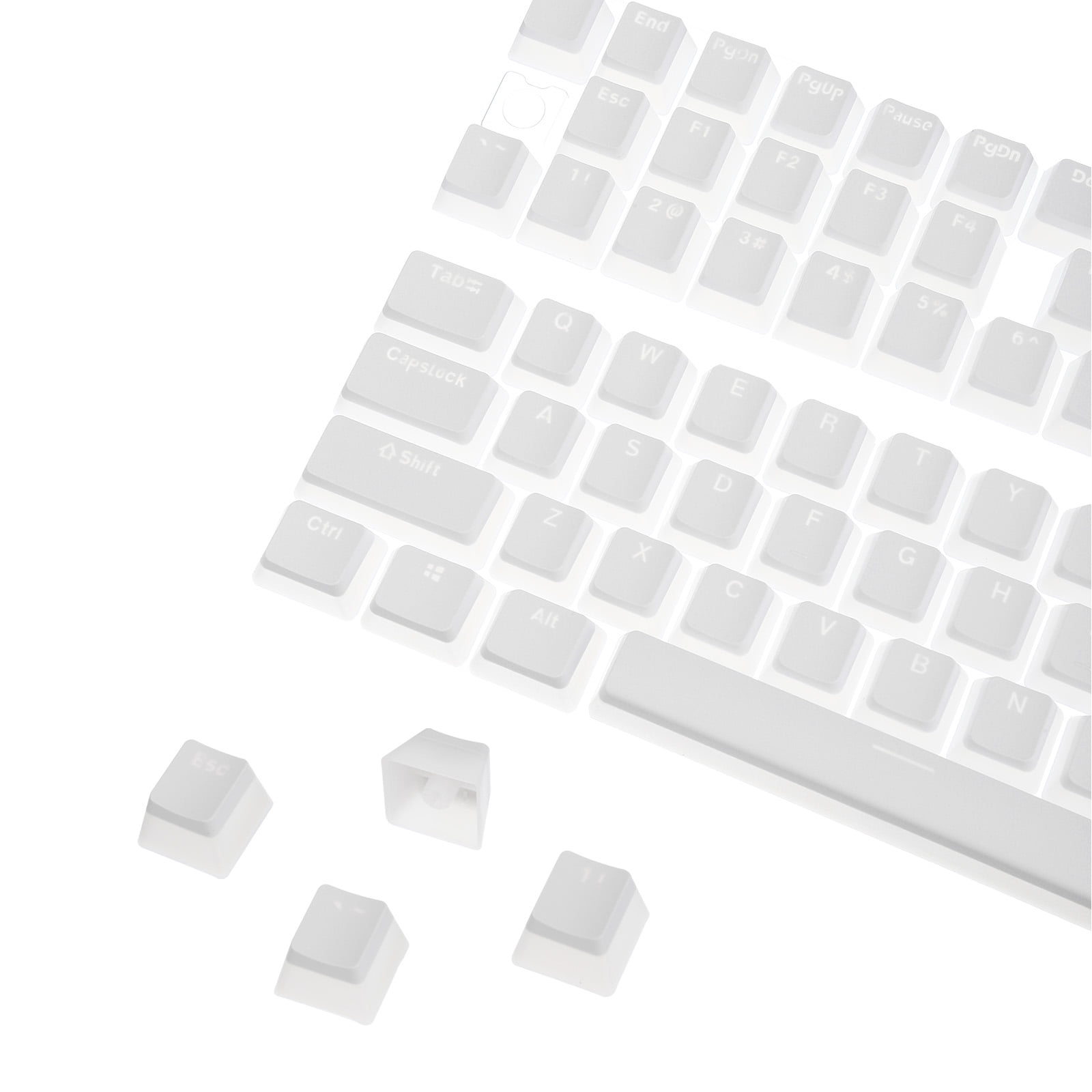 108 Keys PBT Pudding Keycaps Set OEM Profile Double Shot for Mechanical