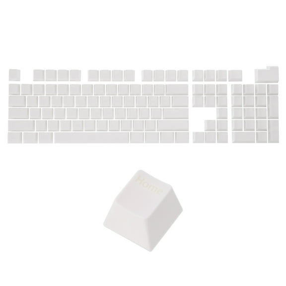 108 Keys Pudding Keycaps Set OEM Profile ABS for Mechanical Keyboard Layout, Cream White