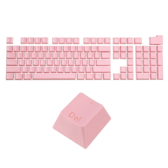 108 Keys Pudding Keycaps Set OEM Profile ABS for Mechanical Keyboard Layout, Light Pink
