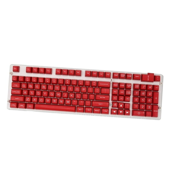 108 Keys for Mechanical Keyboard, Opaque and Anti- - Letters Red White Letters