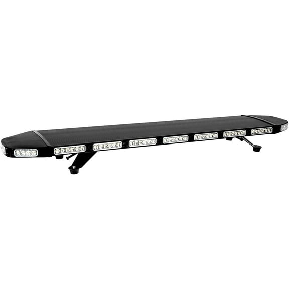 108 LED Amber White Emergency Light Bar, 46 in Waterproof Strobe Light Bar with Mounting Brackets, Rooftop Emergency Strobe Warning Lights for Trucks Construction Vehicles Tow Snow Plows