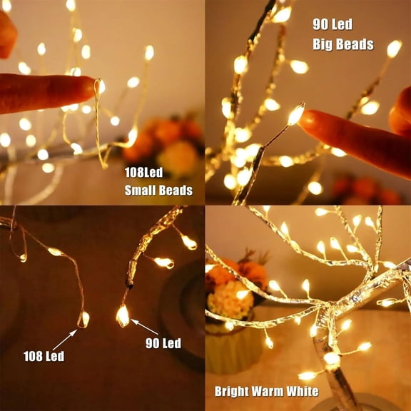 108 LED Fairy Tree Lights Bonsai Tree Light, USB/Battery Powered, DIY Bonsai Artificial Tree Lights, Night Light for Living Room Bedrooms Desktop