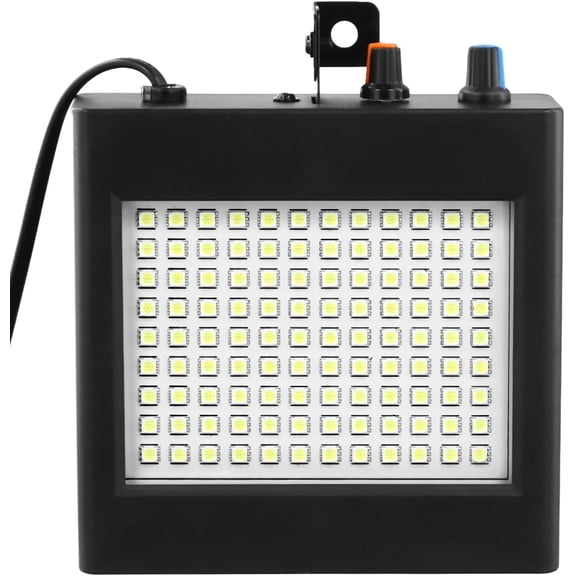 108 LED Strobe Light Sound Activated - Plug-in Flash Lamp with Adjustable Speed for Parties