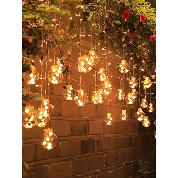 108 LED Wishing Ball String Lights - 12 Lucky Balls, USB & Remote Control, 8 Lighting Modes (Colorful/Warm Light) for Christmas, Valentine's Day, Bedrooms, Parties, Patio & Lawn Garden Indoor Decor