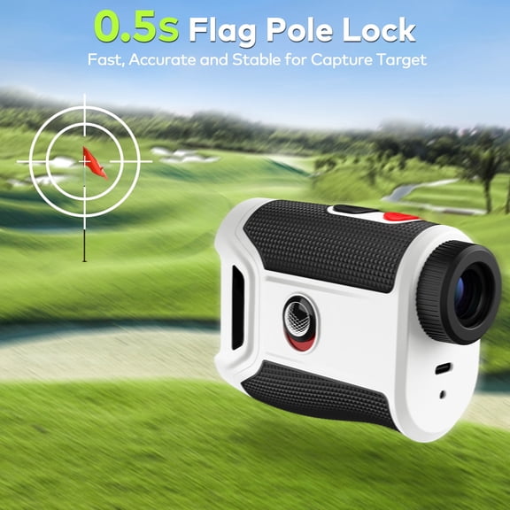 KOKVP Golf Rangefinder with Slope Magnetic, 1200 Yards Laser Range Finder with 7X Magnification, ±0.5 yd High Precision, Flag Lock Vibration & USB-C Rechargeable, for Golf & Hunting