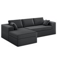 thumbnail image 1 of 108” Modern L-Shaped Sofa for Living Room, Modular Sectional Sofa with Deep Seat, Oversized 3-Seater Couch with L-Shaped Chaise, No Assembly Required (Left-Facing Chaise, Dark Grey), 1 of 7