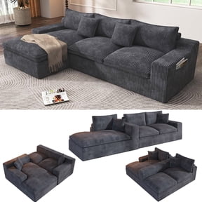 108” Modular Sectional Sofa, Cloud Sectional Couch with Deep Seat, Modern Modular L-Shape Sofa Couch with Chaise,Upholstered Couches for Living Room Bedroom