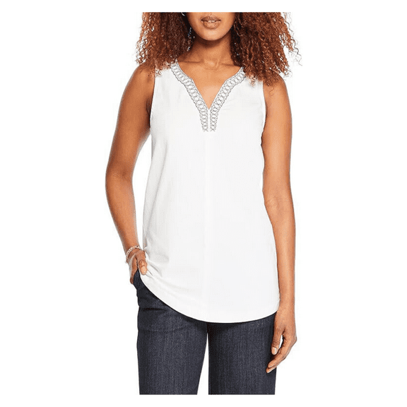 $108 NIC+ZOE Women's, Pullover Tank, White, PP