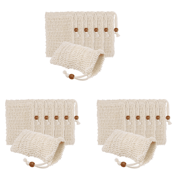 108 Pack Soap Exfoliating Bags,Soap Saver Made Sisal Mesh Soap Bag Bar Soap Bag with Drawstring for Bath & Shower Use