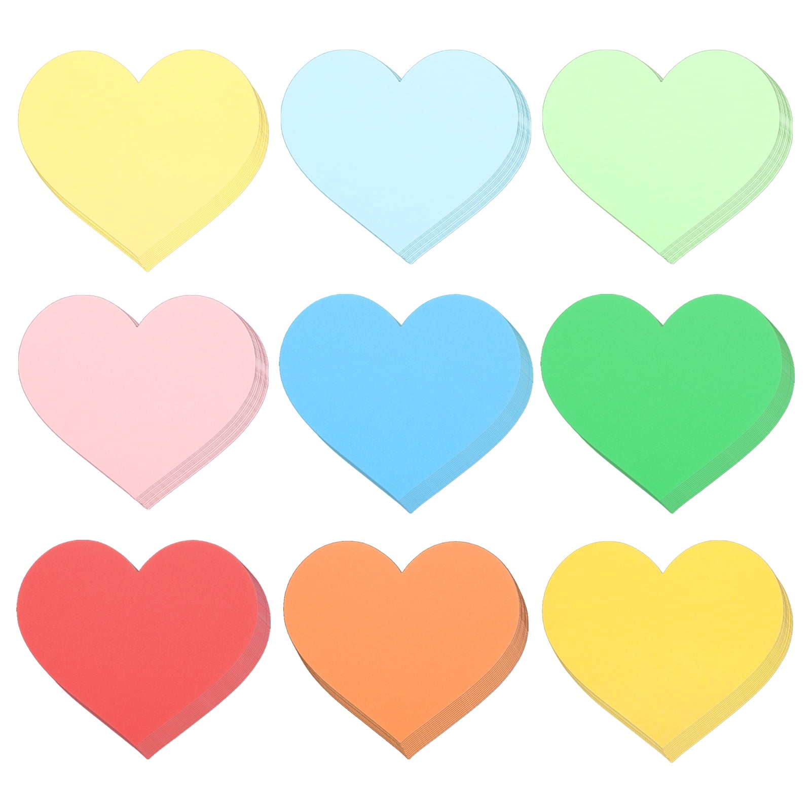 108 Pcs Colorful Heart Paper Cutouts, Bulletin Board Cutouts Decor ...