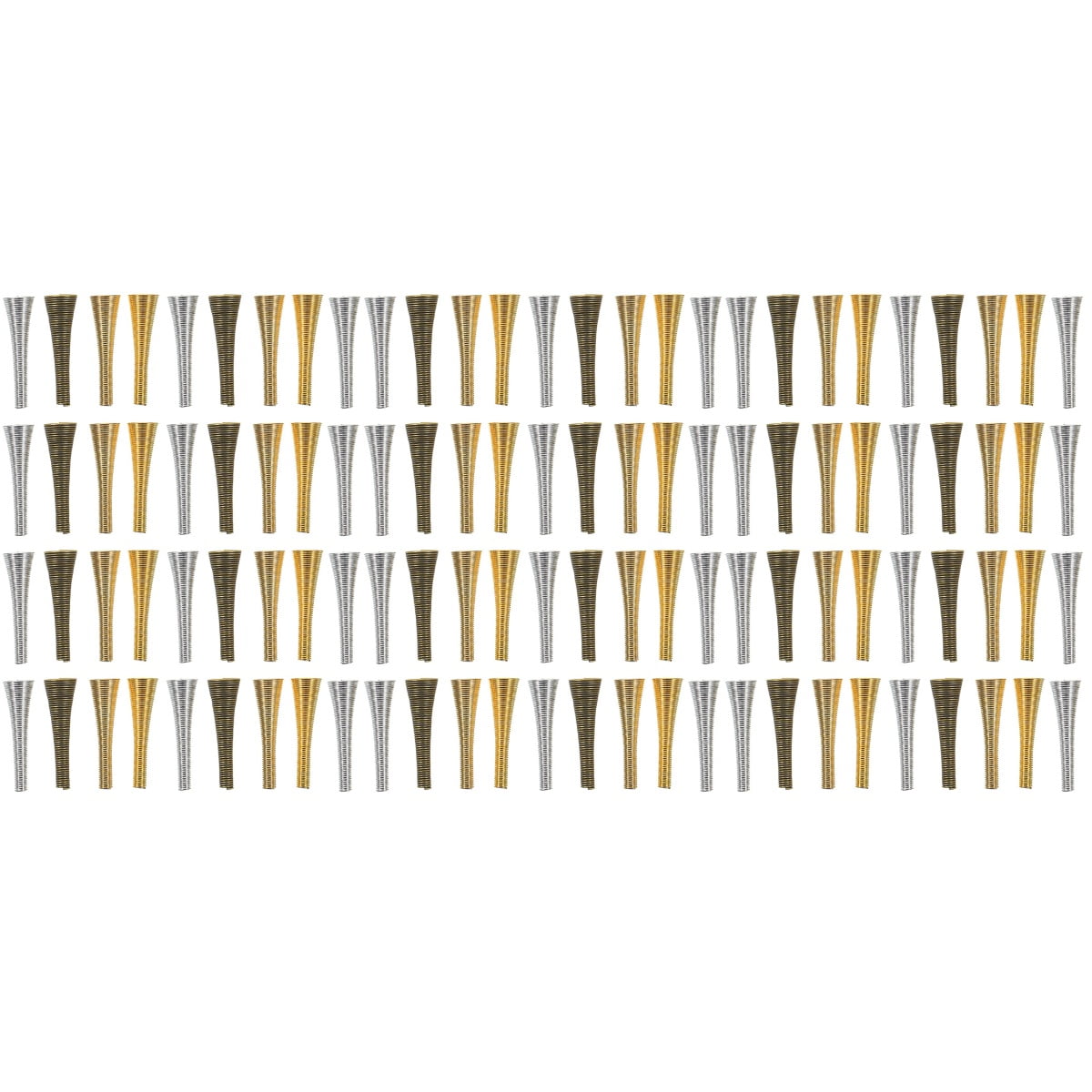 108 Pcs Craft Cones Cone Shaped Bead Caps Bead Caps for Jewelry Making Bracelets Bead End Caps