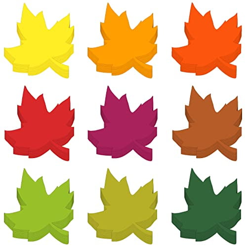 108 Pcs Fall Leaves Cutouts Maple Leaf Cutouts for Bulletin Board