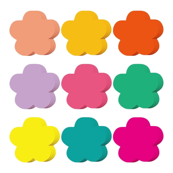 108 Pcs Flower Cutouts Round Cutouts Assorted Color Paper Die Cut Butterfly Cutouts for Classroom Decoration