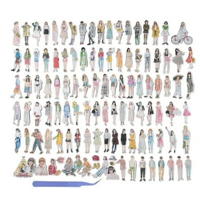 108 Pcs People Stickers for Journaling Scrapbooking,Scrapbook Sticker