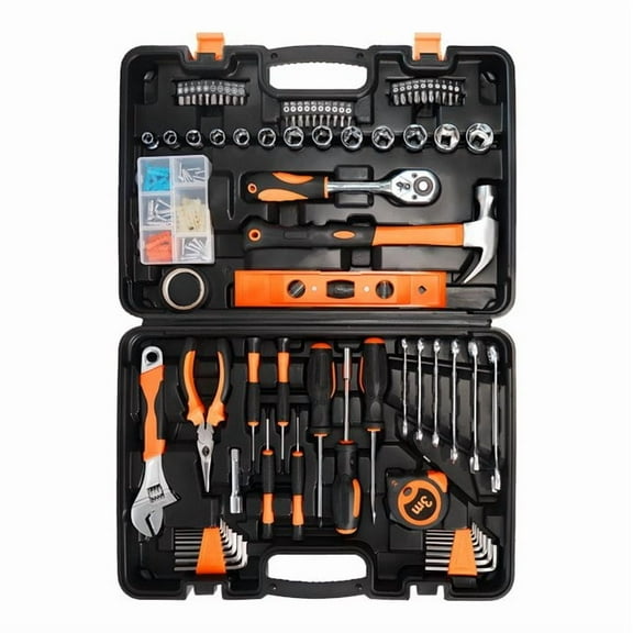 108-Piece Home Repair Tool Set for Men College Students, Household Tool Kit Basic Hand Tool Box with Case for College Dorm Home Maintenance