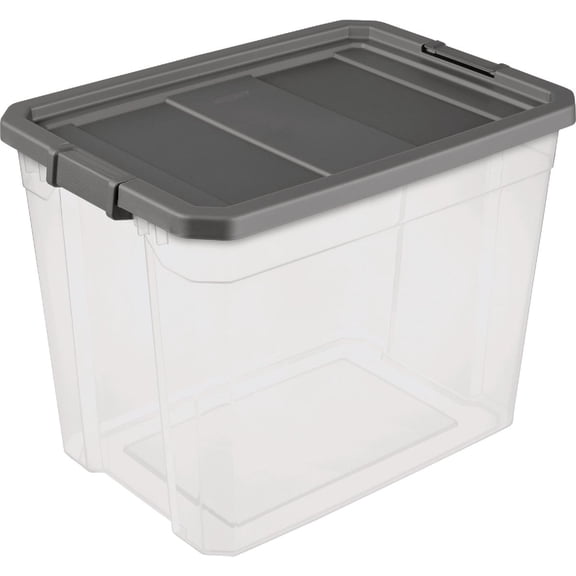 Sterilite Stacker Modular Storage Box - Stackable Plastic, 108 Qt - 8 Pack, Gray