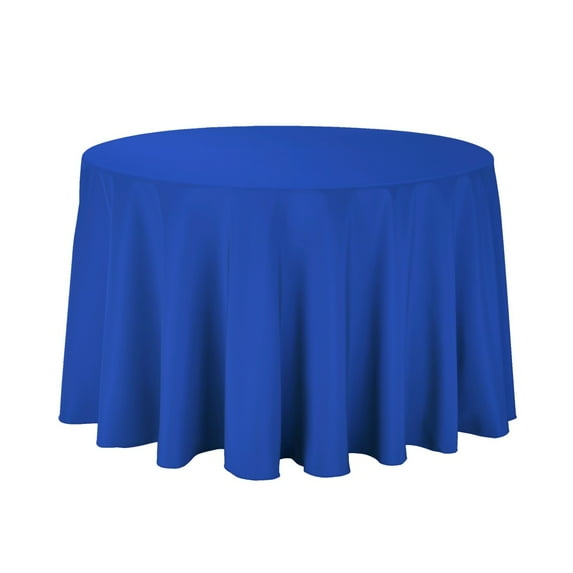 108" Round Polyester Tablecloth Royal Blue- 1pc. for Home décor, Weddings, Party events, or Restaurants.