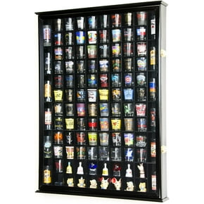 54 Shot Glass Shooter Display Case Holder Cabinet Wall Rack W