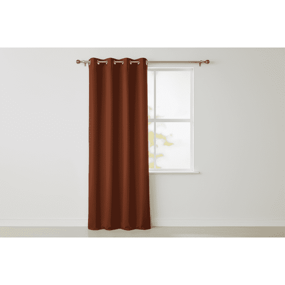 108" Tall Grommet Blackout Solid Poplin 56" Wide Curtain - Copper