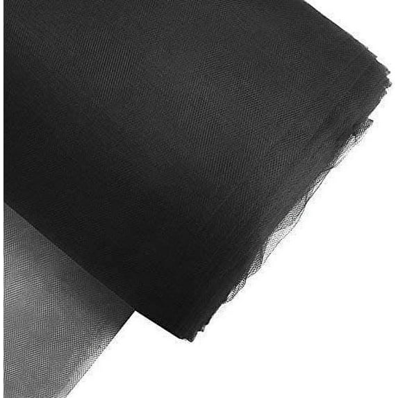 108" by 50 Yards Fabric Tulle Bolt for Wedding and Decoration(50 Yard, Black)