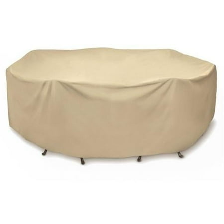 108 in. Round Table Set Cover - Khaki