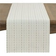 thumbnail image 1 of 108 in. Square Stitched Line Table Runner, White, 1 of 1